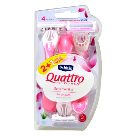 Schick Quattro Women Sensitive Skin 2P Razor 1Pkt