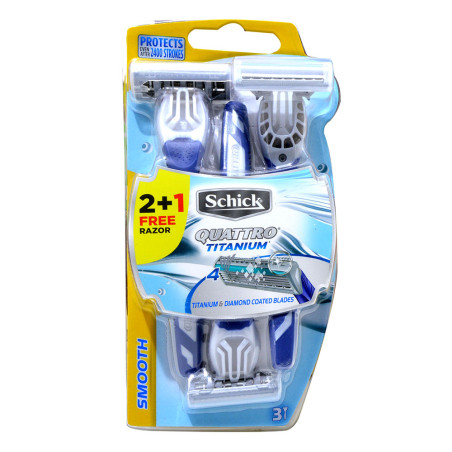 Schick Quattro Titanium Smooth 2P Razor 1Pkt