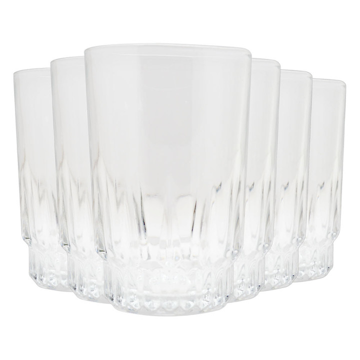 Alqaem Medium Glass Tumbler Set, 6 pcs