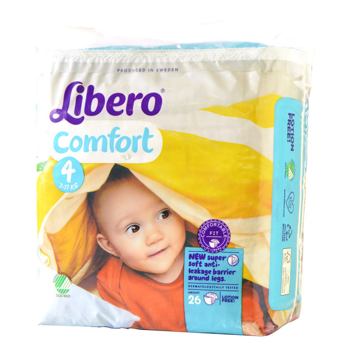 Libero Comfort Diapers No. 4, 7-11 kg, 26 pcs