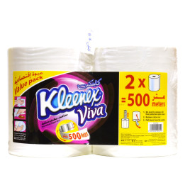 Kleenex Mega Tissue Roll, 2 rolls x 250 m