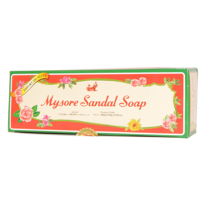 Mysore Sandal Soap, 3 x 150 g