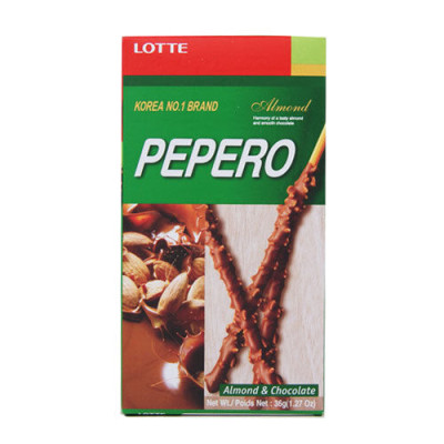 Pepero Almond Choco Stick 36G