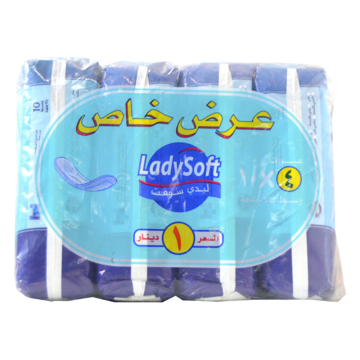 Lady Soft Maxi Sanitary Napkins, 10 pads