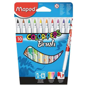 Maped 10 Color Set Color Peps Feltpen Brush 1Set