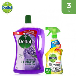 Dettol Lavender + Lemon Floor Cleaner Combo, 3 L + 500 ml, 1 pc