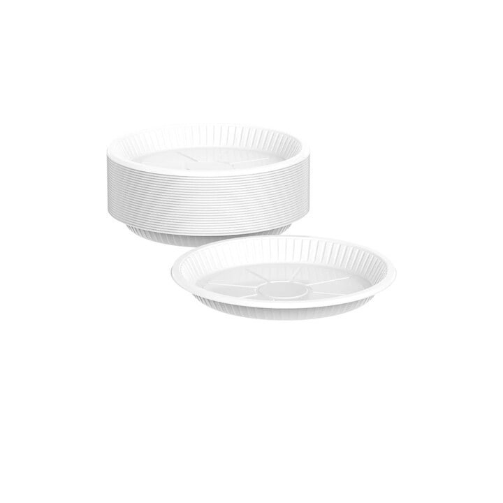 Disposable Round Plastic Plate No. 26, 50 pcs