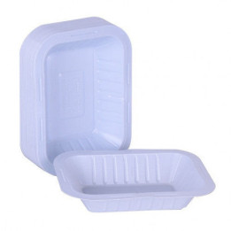 Disposable Rectangular Plastic Plate No. 01, 50 pcs