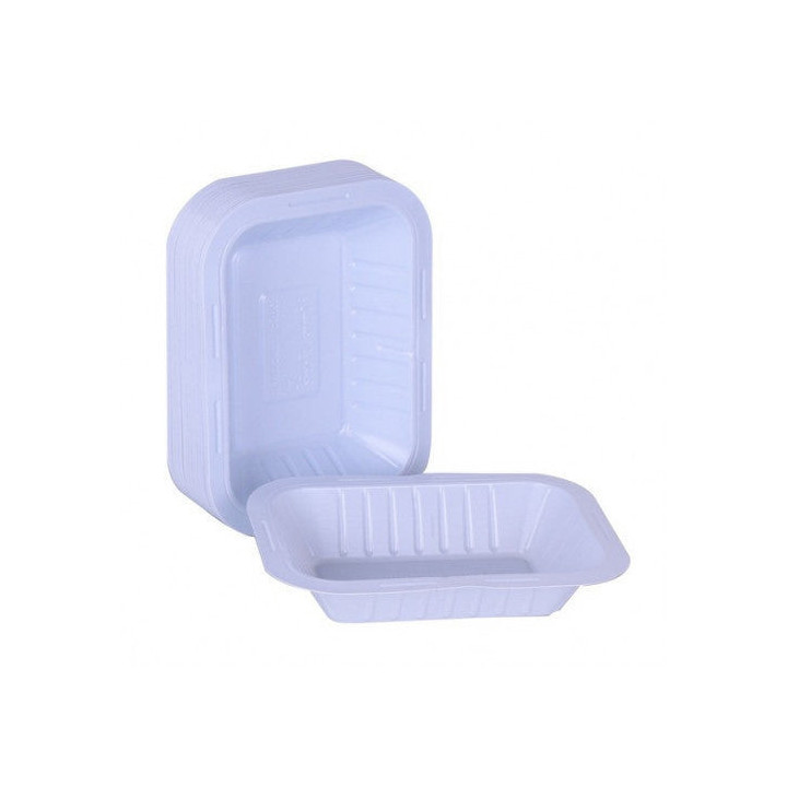 Disposable Rectangular Plastic Plate No. 01, 50 pcs