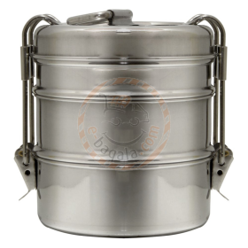 Burhan 16 X 4 Alu Tiffin 1Pcs Burhan 16x4 Aluminum Tiffin Box