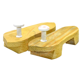 Burhan Low Heel Wooden Chakri