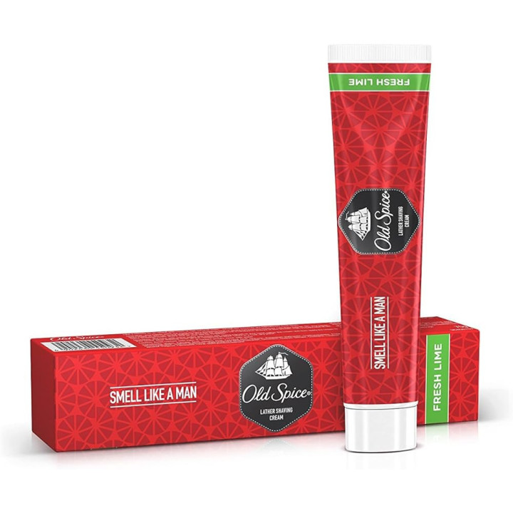 Old Spice Fresh Lime Lather Shaving Cream, 70 g