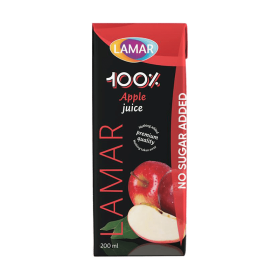 Lamar No Sugar Added Apple Juice 200Ml