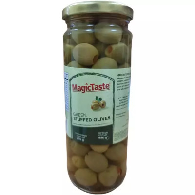 Magic Taste Green Stuffed Olives 450Gm