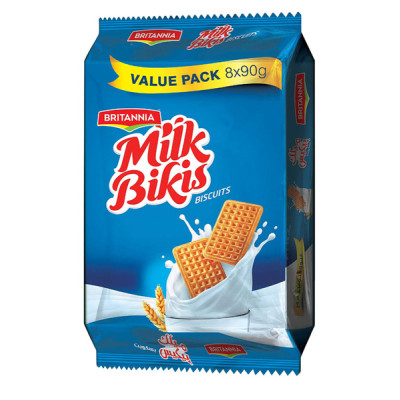 Britannia Milk Bikis (8X90g) Biscuits 1Pkt