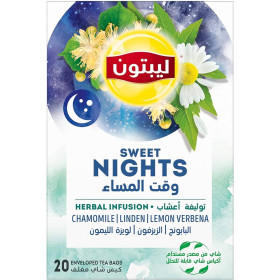 شاي ليبتون نكهة الليل الحلوة أكياس 20 كيسًا