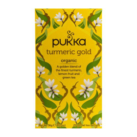 شاي بُكا العضوي بنكهة الكركم الذهبي 20 كيس شاي