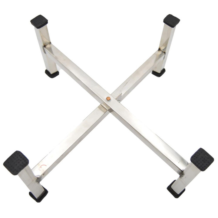 Burhan Stainless Steel Folding Chumla, 4 Legs, India, 1 pc