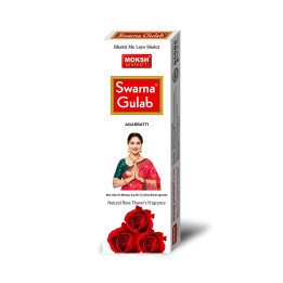 Moksh Gulab Flat Incense Sticks, 1 pack