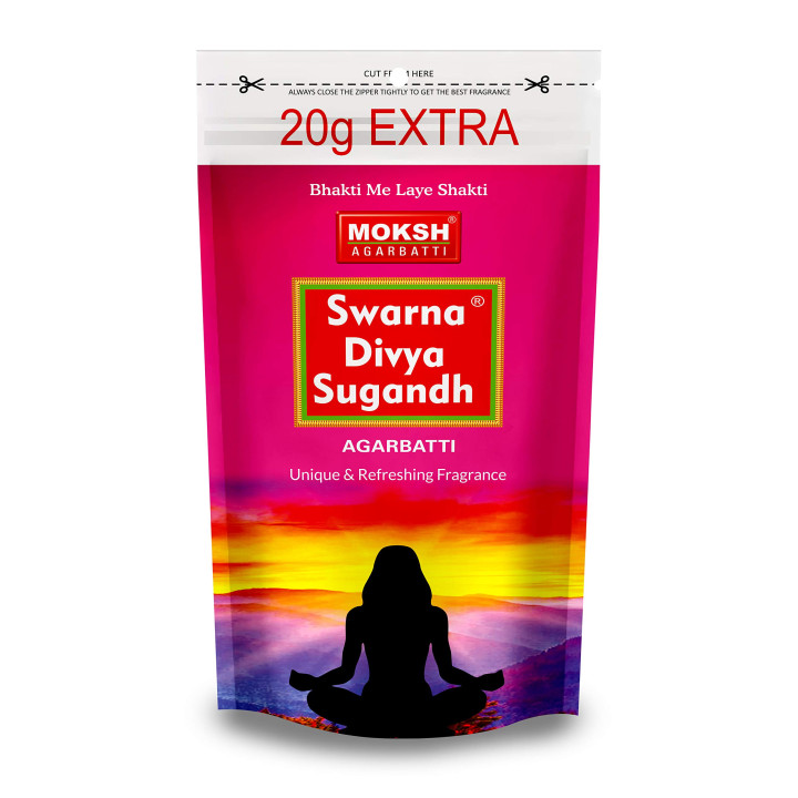 Moksh Swarna Divya Sugandh Flat Incense Sticks, 1 pack