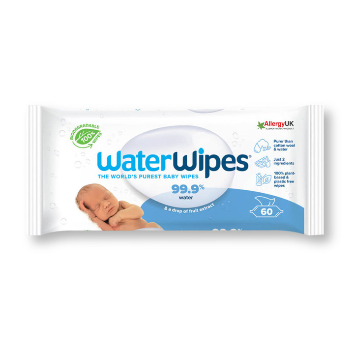 WaterWipes Pure Baby Wipes, 60 pcs
