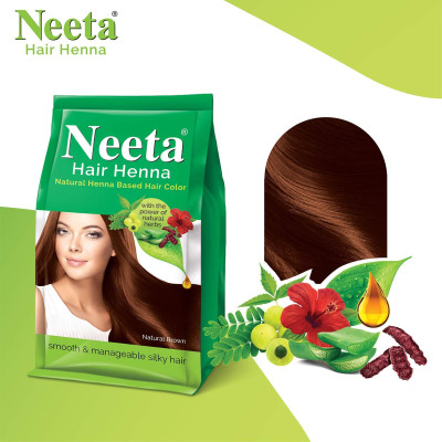 Neeta Natural Brown Henna Hair Colour 125Gm