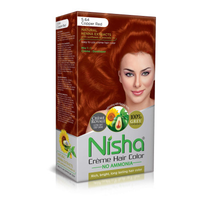 Nisha Creme 60Gm+60Ml Copper Red Hair Colour 1Pc