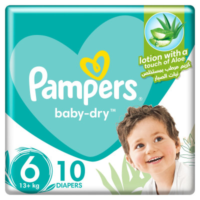 Pampers 13+ Kg #6 Baby Dry Diaper 10Pcs