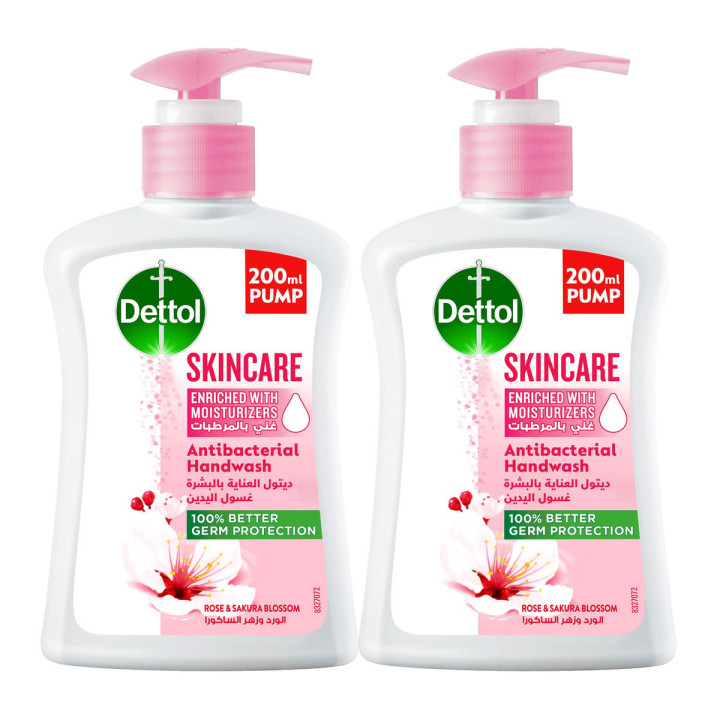 Dettol Skin Care Hand Wash Twin Pack, 200 ml
