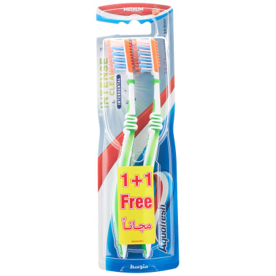 Aquafresh Intense Clean Interdental Medium (1+1 Free) Toothbrush 1Pcs