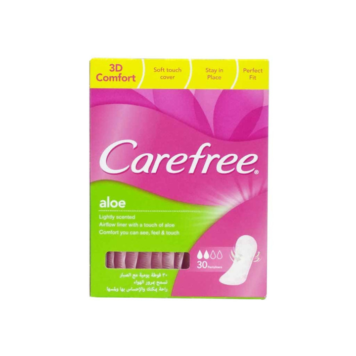 Carefree Aloe Panty Liners, 30 pcs