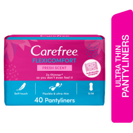Carefree Flexi Fresh Panty Liners, 40 pcs
