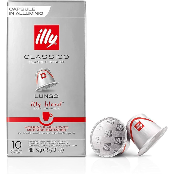 Illy Classico Lungo Coffee Capsules, 57 g