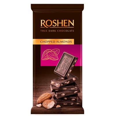 Roshen Salted Almonds Chocolate Bar 85Gm