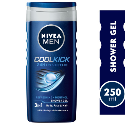 Nivea Cool Kick Male Shower Gel 250Ml