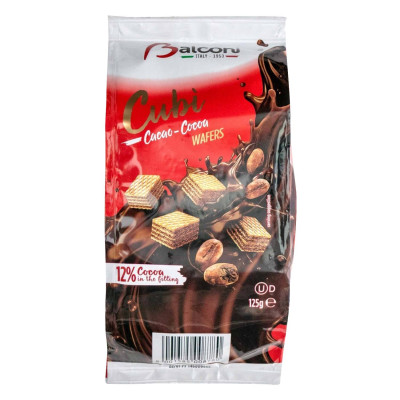 Balaconi Cubi Cacao Wafers 125Gm