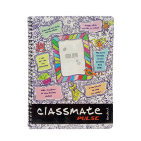 دفتر ملاحظات بحلقات بحجم 24X18 سم، 180 صفحة، قطعة واحدة