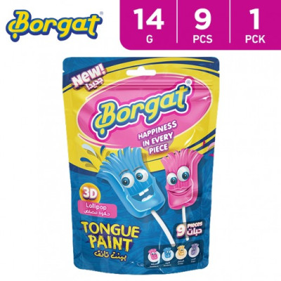 Borgat Candy Brush 9Pcs Lollipop 14Gms