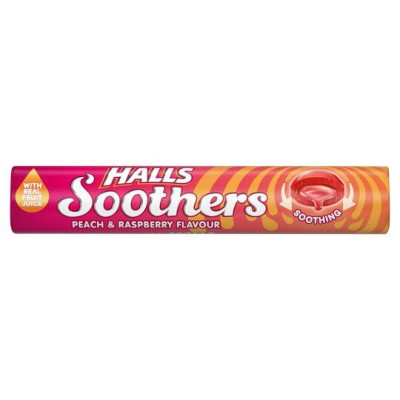 Halls Soothers Peach And Raspberry 45Gms
