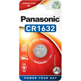 Panasonic 3V Lithium Battery No. CR1632, 1 pc