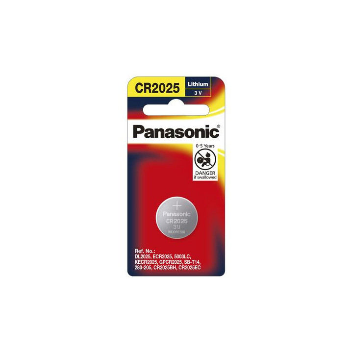 Panasonic 3V Lithium Battery No. CR2025, 1 pc