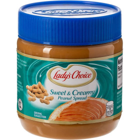 لايدز تشويس زبدة فول سوداني حلوة وكريمية ٣٤٠ جرام