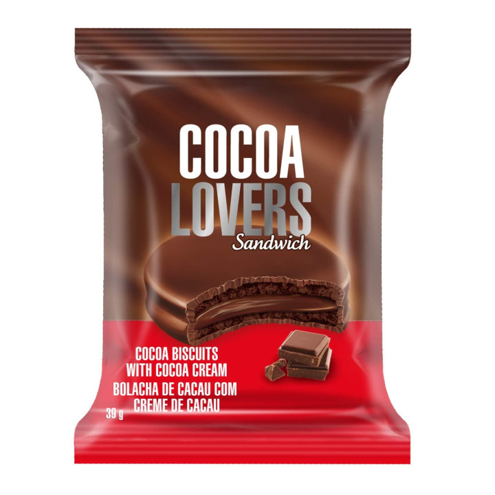 Cocoa Lovers Cocoa Sandwich Biscuits, 34 g