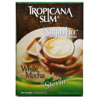 Tropicana Slim Sugar-Free White Mocha Stevia Drink Sachets (110g)