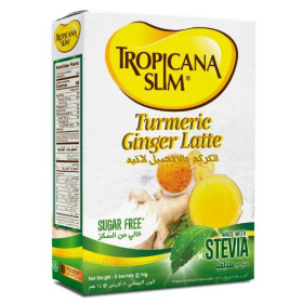 تروبيكانا سليم 8 كيسات مشروب لاتي بالكركم والزنجبيل خالي من السكر مع ستيفيا 14 جم