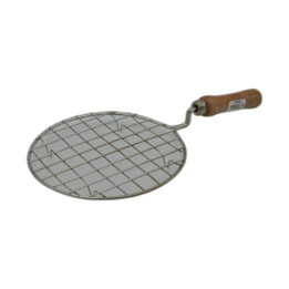 Burhan Round Stainless Steel Papad Grill 9.0 in, No. 03, 1 pc