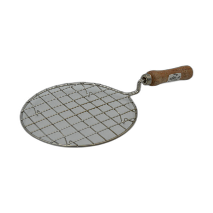 Burhan Round Stainless Steel Papad Grill 9.0 in, No. 03, 1 pc