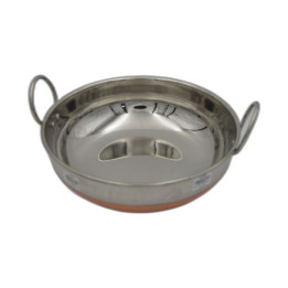 Burhan Heavy Cast Brass Kadai 11.5 in, No. 16, 1 pc