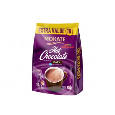 Mokate 10*18G Chocolate Drink Dark Utz Bag 180Gms