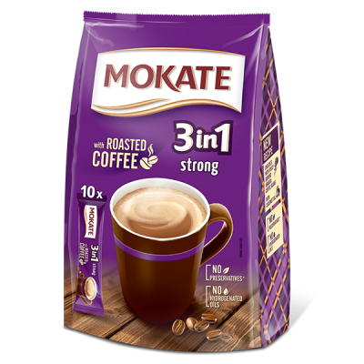 Mokate 10*17G 3In1 Strong Roasted Coffee Bag 170Gms